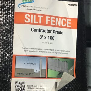 Silt Fence 3' X 100'