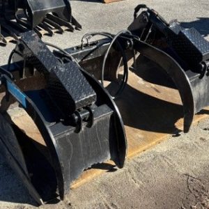 Solid Bottom Grapple Bucket Quick Attach